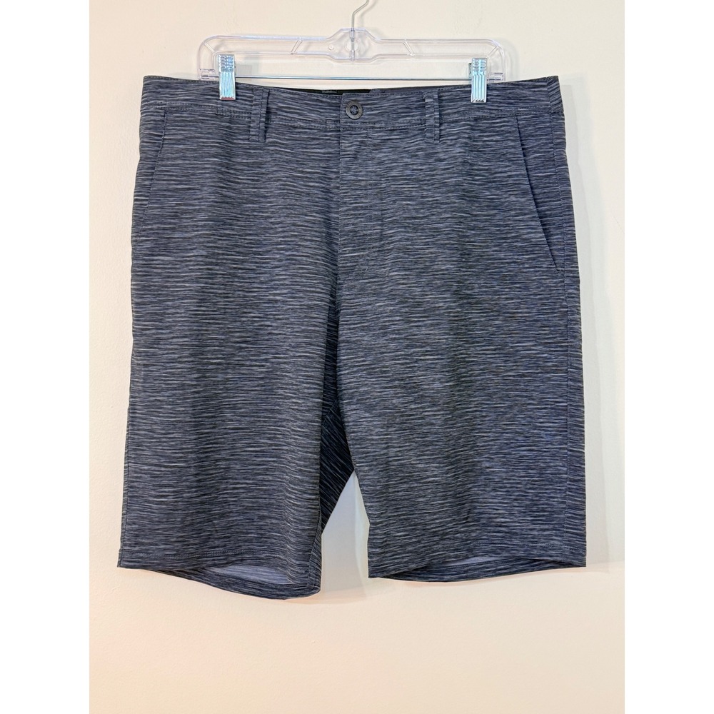 Volcom Mens Hybrid Shorts Size 36 Gray Heather Space Dye Stretch Board Shorts
